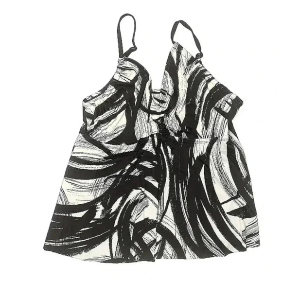 Maxine of Hollywood | Women's Black & White Tankini Swimsuit Plus Size 16 - Picture 1 of 6
